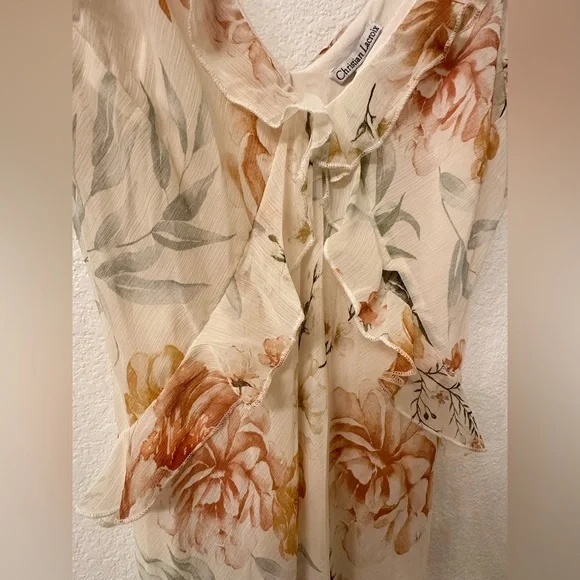 Christian Lacroix Floral Print Long Dress size Medium - Picture 7 of 8